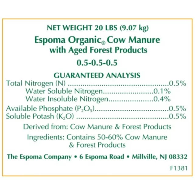Espoma Organic Cow Manure